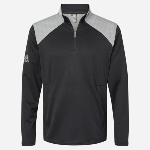 Men's Textured Mixed Media Quarter-Zip Pullover Thumbnail
