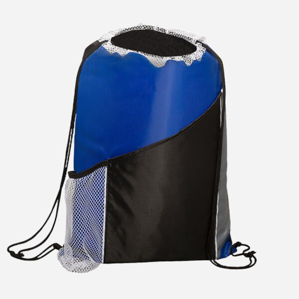 Sprint Angled Drawstring Sports Bag With Pockets Thumbnail