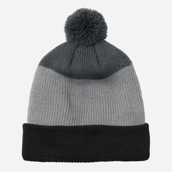 Cozy Striped Pom Beanie Thumbnail