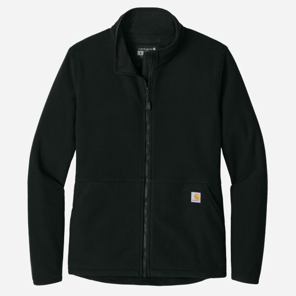 Women's Textured Full Zip Fleece Jacket Thumbnail