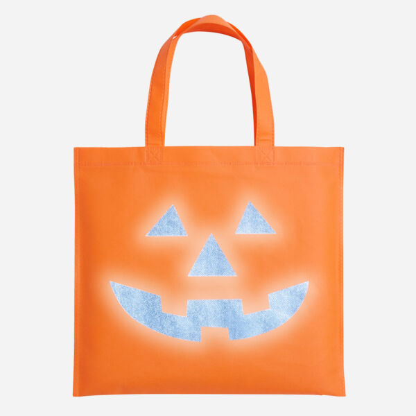 Halloween Pumpkin Reflective Tote Bag Thumbnail