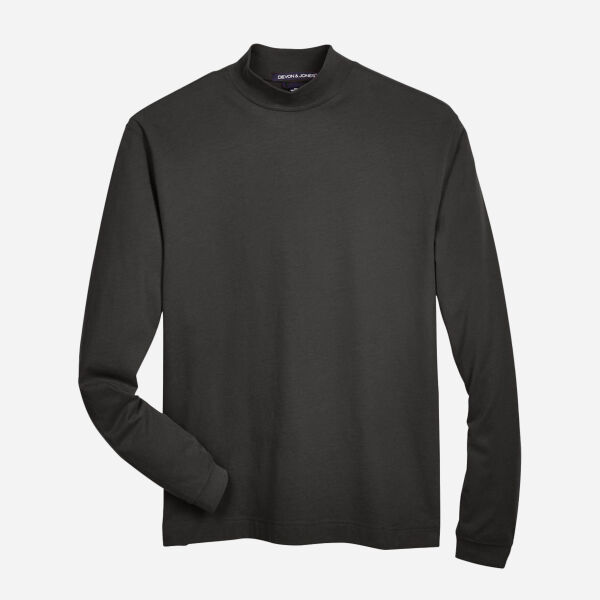 Unisex Sueded Jersey Mock Neck T-Shirt Thumbnail