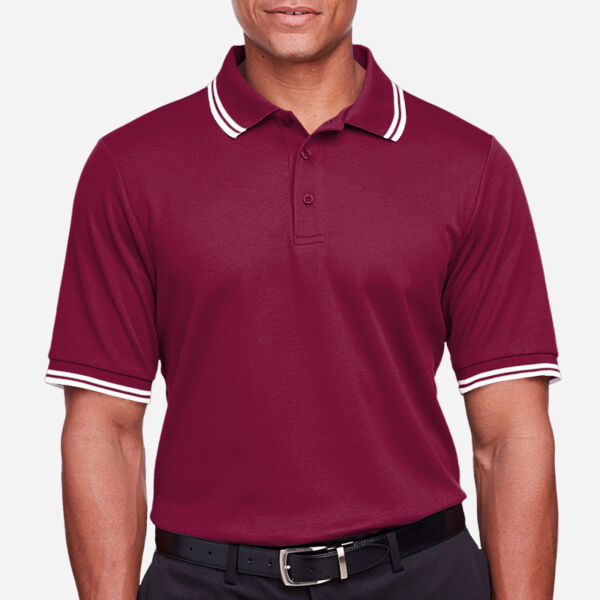 Men's CrownLux Performance® Plaited Tipped Polo Thumbnail