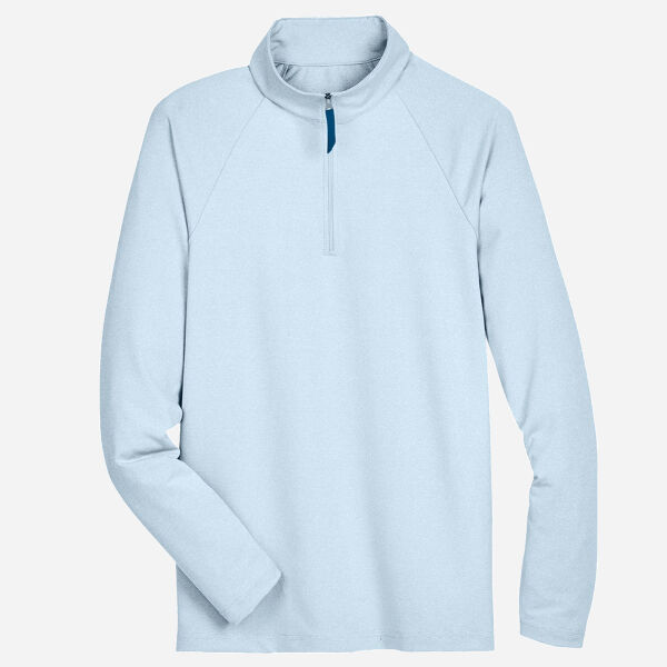 Men's CrownLux Performance® Clubhouse Micro-Stripe Quarter-Zip Pullover Thumbnail