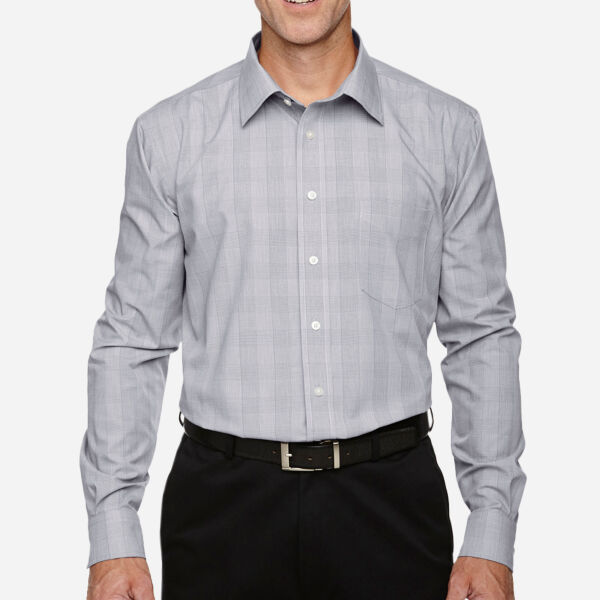 Men's Crown Collection® Glen Plaid Woven Dress Shirt Thumbnail