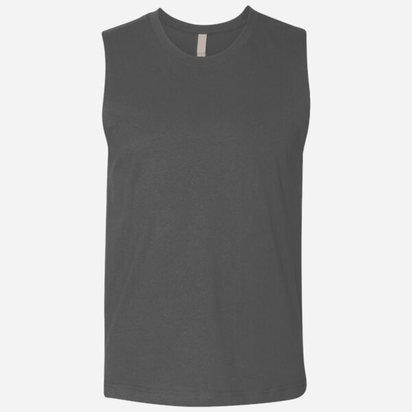 Unisex Heavyweight Cotton Garment-Dyed Mid-Length Muscle Tee Thumbnail