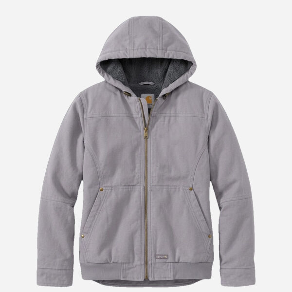 Women's Sherpa-Lined Twill Hooded Jacket Thumbnail