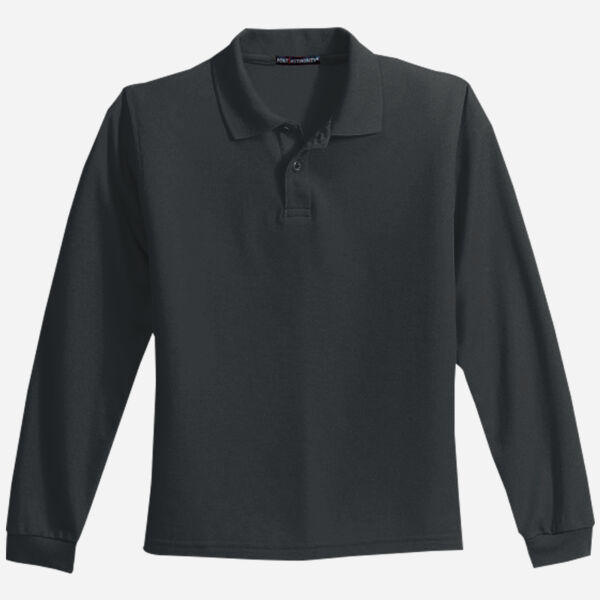 Youth Long Sleeve Silk Touch Polo Thumbnail