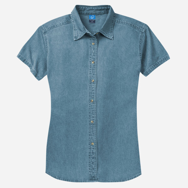 Women's Short Sleeve Value Denim Shirt Thumbnail
