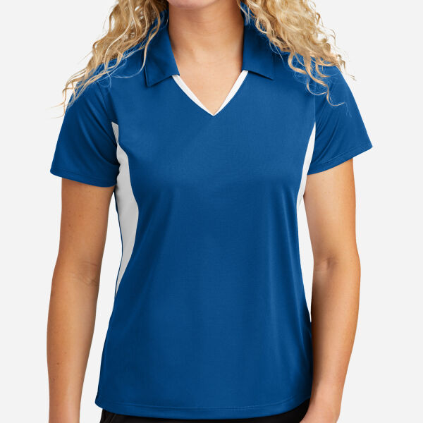 Women's Side Blocked Micropique Sport Wick ® Polo Thumbnail