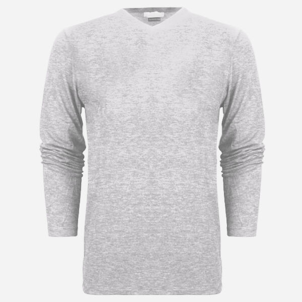 Unisex Long Sleeve V-Neck Tee Thumbnail