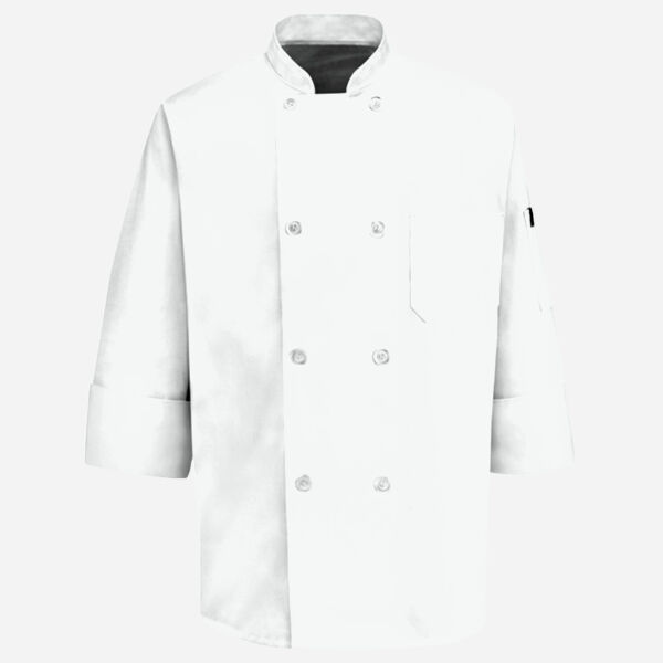 Button Chef Coat with Thermometer Pocket Thumbnail