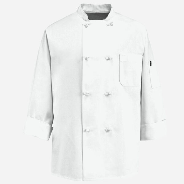 Eight Knot Button Chef Coat with Thermometer Pocket Thumbnail