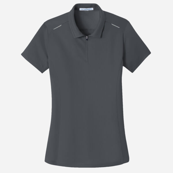 Women's Pinpoint Mesh Zip Polo Thumbnail