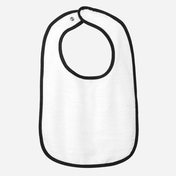 Infant Contrast Trim Terry Bib Thumbnail
