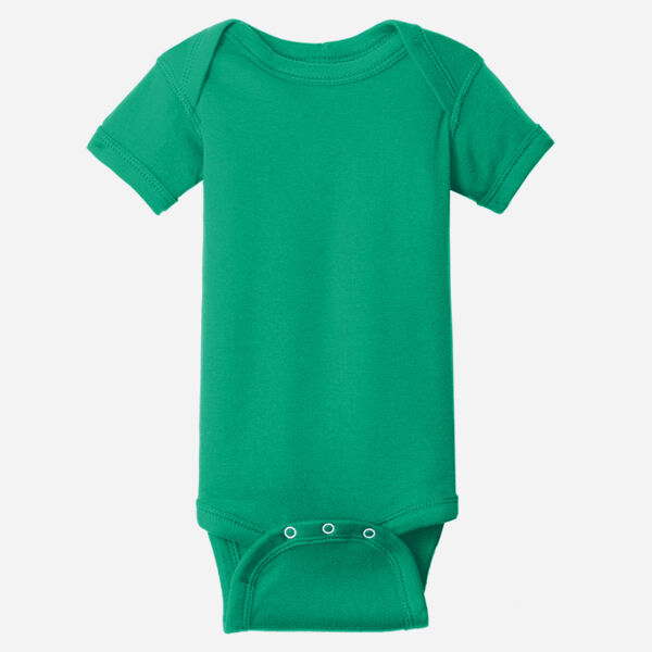 Infant Short Sleeve Baby Rib Bodysuit Thumbnail