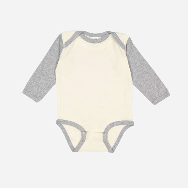 Infant Long Sleeve Baby Rib Bodysuit Thumbnail