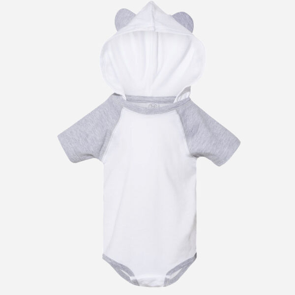 Infant Fine Jersey Raglan Bodysuit with Hood & Ears Thumbnail