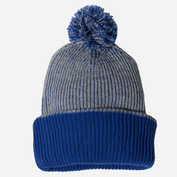 12" Speckled Pom-Pom Cuffed Beanie Thumbnail