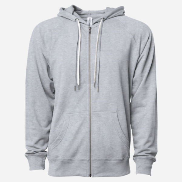 Unisex Icon Lightweight Loopback Terry Full-Zip Hooded Sweatshirt Thumbnail