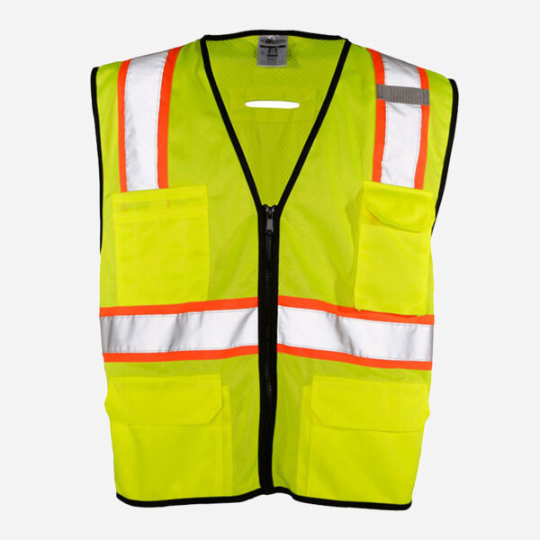Unisex 6 Pocket Contrast Class 2 Vest Thumbnail