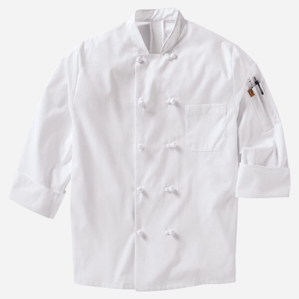 Mimix™ Ten Knot Button Chef Coat with OilBlok Thumbnail