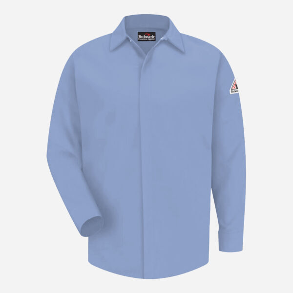 Men's Concealed-Gripper Pocketless Work Shirt Thumbnail